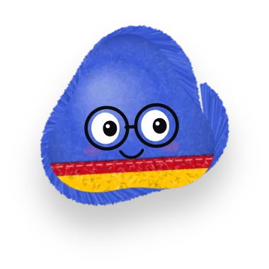 Oni mascot wearing the Spanish flag